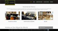 Desktop Screenshot of haciendasanpatricio.com